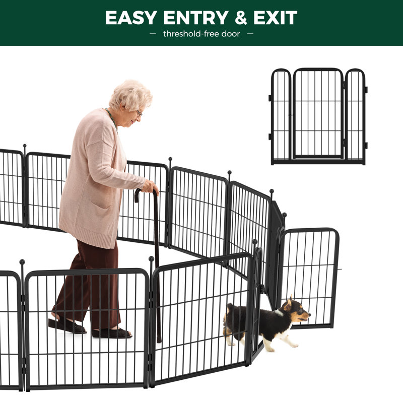 FXW Exercise Dog Pen Pet Fence 8 Panels 24 H x 25 W x 0.6 D